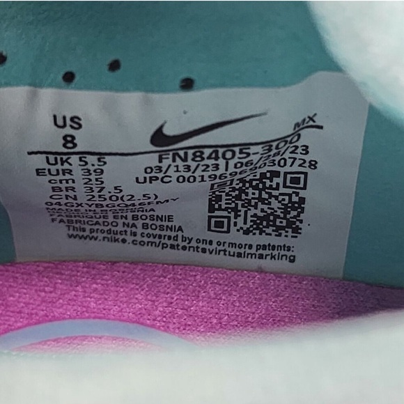 Nike Soccer Cleats Womens 8 Turquoise Phantom Luna Elite Gripknit Cyclone 360 - Picture 8 of 9